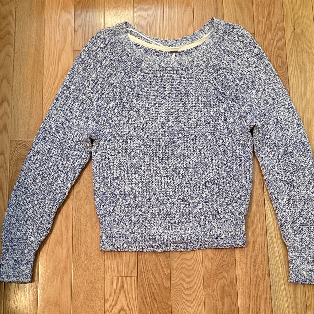 EUC Free People Speckled Purple Crew Neck Sweater